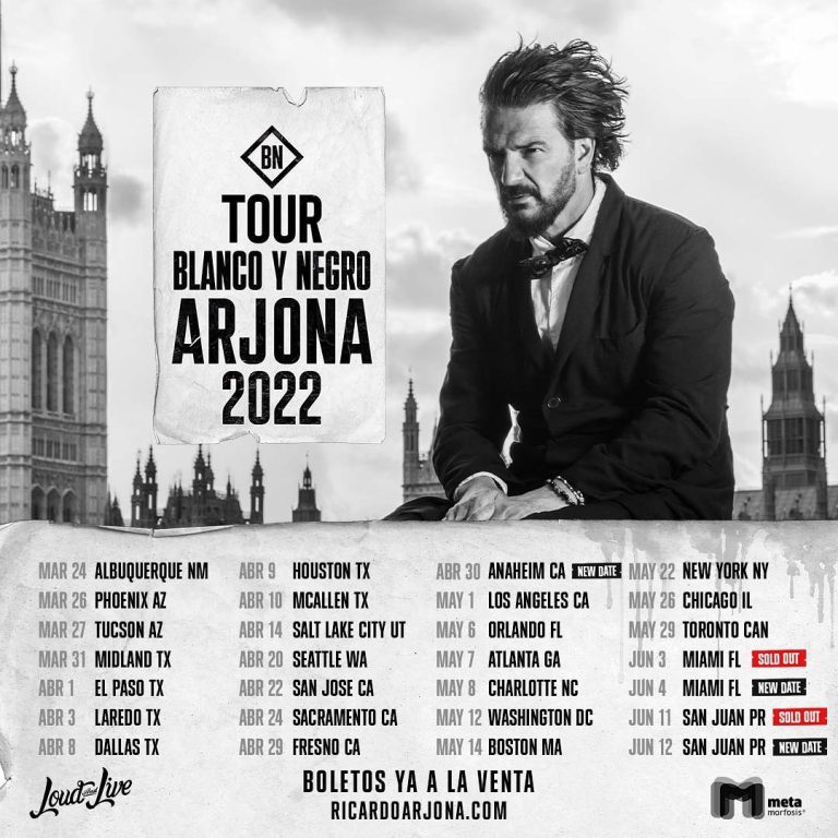 Ricardo Arjona anunció nueva fecha en Miami de su gira “Blanco Y Negro