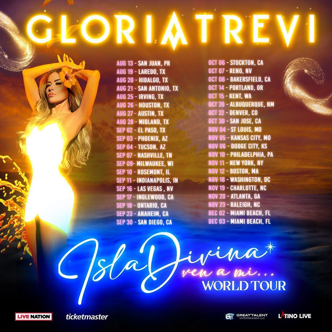 gloria trevi isla divina world tour setlist